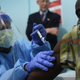 A nurse administers an injection on the first day of the Ebola-vaccine study being conducted at Redemption Hospital, formerly an Ebola holding center, on Feb. 2, 2015, in Monrovia, Liberia.
John Moore/Getty Images